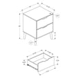 thumbnail image 2 of Monarch Specialties Accent Table, Side Table, End, Storage Drawer, Nightstand, Bedroom, Living Room, White Laminate, Modern, Contemporary, 2 of 3