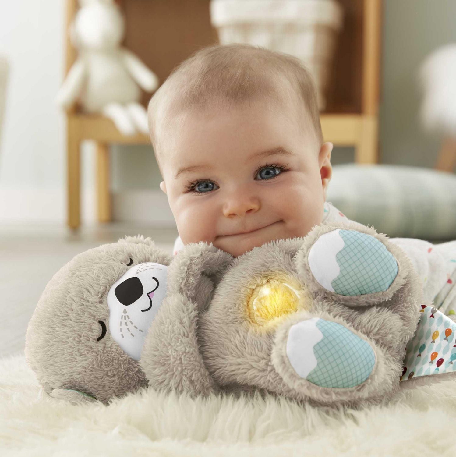 Loutre apaisante de Fisher-Price, jouet en peluche apaisant musical pour tout-petits
