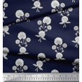 thumbnail image 2 of Soimoi Rayon Fabric Leaves & Floral Block Print Fabric by The Yard 42 Inch Wide, 2 of 3