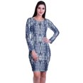 thumbnail image 2 of Moomaya Womens Full Sleeve Printed Midi Length Printed Bodycon Dress, 2 of 6
