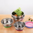 thumbnail image 4 of GLFILL Stainless Steel Salad Bowl with Silicone Bottom Lid Cooking Baking Home Kitchen 30cm, 4 of 8