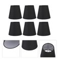 thumbnail image 1 of 6PCS Lampshade Modern Minimalist Black Fabric Lampshade Simple Style Home Decoration For Small E14 Bulb, 1 of 8