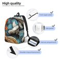 thumbnail image 3 of Easygdp Colorful Koi Fish Art for Durable Canvas Laptop Backpack - Adjustable Shoulder Strap, Large Capacity, Fits 15-17in Laptops, for School, Work, Travel-Small, 3 of 5