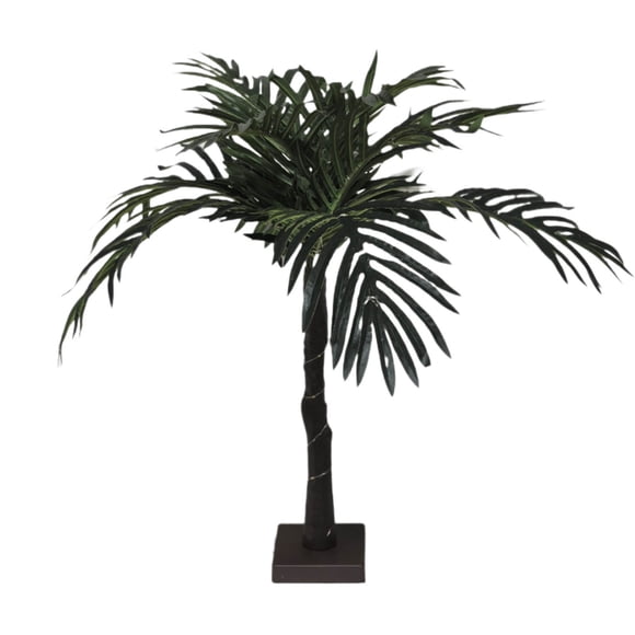 Aooww Artificial Palm Tree Christmas Tree LED Lighted Simulation Tropical Palm Tree Fake Plant Light for Patio Home Office Beach Yard Cruise Hawaiian Party Tiki Bar Decorations - Electric(As Show)