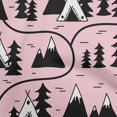 thumbnail image 1 of oneOone Cotton Cambric Light Pink Fabric Mountain Pattern Craft Projects Decor Fabric Printed By The Yard 42 Inch Wide, 1 of 5