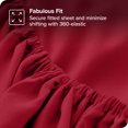 thumbnail image 4 of Bare Home Drap-Housse - Poche Extra Profonde de 22 Pouces - Premium 1800 Collection - Très Grand Simple, Rouge, 4 of 7