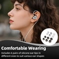 thumbnail image 3 of Kefine Klean SV Moniteur Intra-Auriculaire Hi-Fi, Écouteurs de Jeu Filaires, Haut-Parleur Dynamique à Diaphragme DLC 10 mm, Écouteurs Filaires, Embouts de Réglage Interchangeables, IEM Hi-Fi pour Audiophile, Musicien&Jeu (Sans Micro, 4,4 mm), 3 of 7