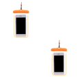 thumbnail image 1 of Transemion Waterproof Underwater Case Cover Bag Dry Pouch for Mobile Phone orange 2Set, 1 of 6