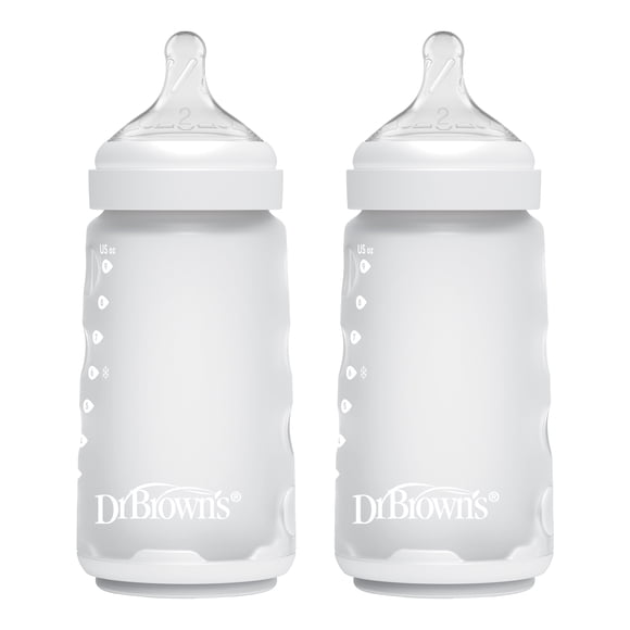 Biberon en silicone à col large de Dr. Brown's, 270 ml, paquet de 2