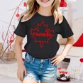 thumbnail image 2 of GDREDA Canada T-Shirts Imprimé Drapeau Filles T-Shirt à Manches Courtes Été Col Rond T-Shirt Coupe Décontractée T-Shirts Basiques, 2 of 4
