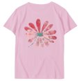 thumbnail image 4 of KIHOUT Nouveau Haut de Mode d'Été pour Femmes 2025, Haut à Manches Courtes Col Rond Décontracté Imprimé Rose TG, 4 of 5