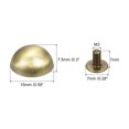 thumbnail image 2 of Unique Bargains Rivets à Vis 15x7.5mm Tête Ronde Creuse Clous en Cuir Ton Bronze Lot de 20, 2 of 5