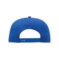 thumbnail image 2 of Cotton Twill Flat Bill 6 Panel Mid Profile Snapback Hat, Royal, 2 of 2