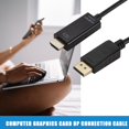 thumbnail image 4 of Câble Vidéo Audio 4K DisplayPort vers HDMI Compatible pour Ordinateur Portable L3F2, 4 of 8