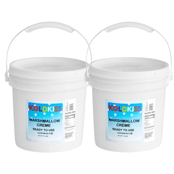 Koldkiss Marshmallow Ready-to-Use Snowball Creme Topping 10 lb. Pail - 2/Case