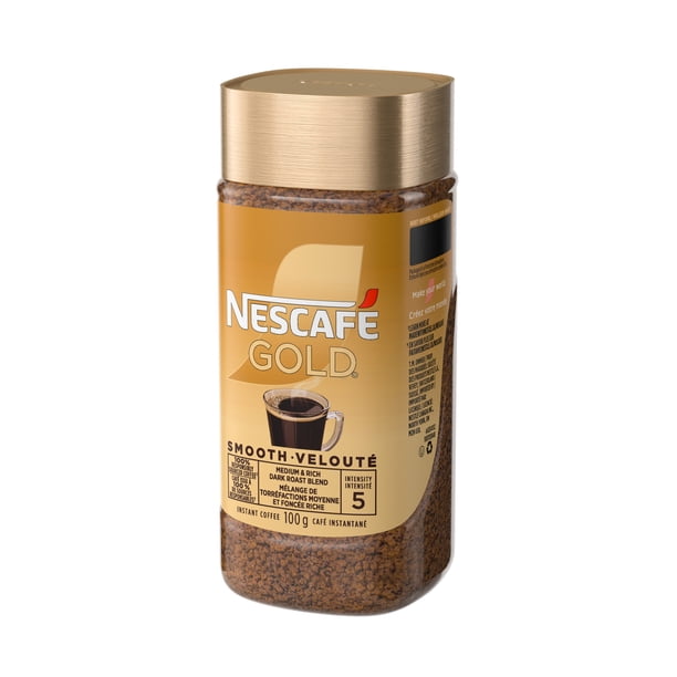 NESCAFE GOLD Smooth Premium Instant Coffee, Dual Roast Blend Of