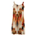 thumbnail image 3 of CEHVOM Women Plus Size CasualPrinted Round-Neck Short Sleeve Loose Knee-Length Dres, 3 of 4