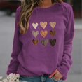 thumbnail image 1 of Chemise de Saint-Valentin pour Femmes 2024 Col Rond Chemises Décontractées Cœur d'Amour Graphiques Tees Manches Longues Amples Pull Tops Mode Vacances T-Shirt, 1 of 6