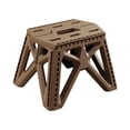 thumbnail image 3 of Foldable Step Stool Adults Kids Stepping Stool Furniture with Carry Handle Stool Brown, 3 of 9