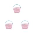 thumbnail image 3 of mmirethe Panier de Rangement Grande Capacité - pour Ranger Facilement Divers Articles et 3Set Circulaire Rose Clair, 3 of 6