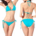 thumbnail image 1 of ylioge Womens Swimsuits Bikini Sets Two-Piece Solid Thongs Bathing Suits, 1 of 6