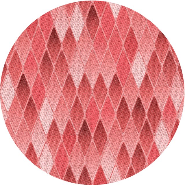 Ahgly Company Machine Washable Indoor Round Transitional Ruby Red Area Rugs, 7' Round