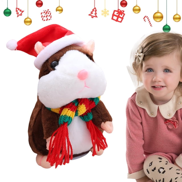 Interactive Talking Hamster Plush Toy, Walks and Repeats Sounds, Fun Educational Toy for Children