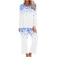 thumbnail image 1 of TIMIFIS Pyjamas de la Saint-Valentin pour Femmes Ensembles de Pyjamas pour Dames Décontractés Manches Longues Mignon Imprimé Cœur Col Rond Hauts Décontractés avec Pantalons Ensembles de Pjs, 1 of 3