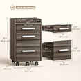 thumbnail image 3 of HOMCOM Vertical Filing Cabinet Mobile File Cabinet with Lockable Drawer, 3 of 10