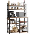 thumbnail image 2 of Ourlova Bakers Rack with Power Outlet, Coffee Bar with Wire Drawer, Industrial Microwave Stand 6-Tier Kitchen Storage Rack with Hutch, 2 of 7