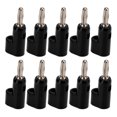 thumbnail image 3 of Banana 10Pcs/Set 4mm Solderless Banana Plug Stackable Open Screw 30V AC-60V DC Maximum 24A for Electronics Industrial Equipment, 3 of 7