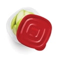 thumbnail image 3 of Rubbermaid TakeAlongs Square Food Storage Containers, 298 mL (1.26 Cup), Ruby Red, 5 Pack, 3 of 4