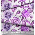 thumbnail image 2 of Soimoi Rayon Fabric Leaves & Rose Flower Print Fabric by The Yard 56 Inch Wide, 2 of 3