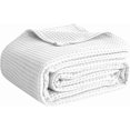 thumbnail image 1 of 100% Cotton Blankets Queen Size for Bed - Waffle Weave Blankets for Summer, Lightweight and Breathable Soft Woven Blanket for Spring, White, 90x90 Inches (White, King (90" x 108")), 1 of 5