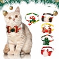 thumbnail image 2 of Collier pour Animaux de Compagnie Réglable à Libération Rapide Motif Exquis Effet Visuel Brillant Résistant aux Morsures Déguisement Collier de Chat de Noël avec Mini Cloche Fournitures pour Animaux de Compagnie, 2 of 10