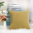 thumbnail image 4 of Unique Bargains Soft Corduroy Striped Velvet Decorative Throw Pillow Cusion Cover, 4 of 9