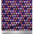 thumbnail image 1 of Soimoi Purple Poly Georgette Fabric Triangle Geometric Print Fabric by Yard 52 Inch Wide, 1 of 3