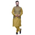thumbnail image 1 of Atasi Solid Kurta Churidar With Printed Jecket Set For Mens Summer Party Wear, 1 of 1