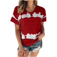 thumbnail image 2 of Wolfast T-Shirts pour Femmes Mode Femmes Mode T-Shirt Imprimé Manches Courtes Blouse Col Rond Hauts Décontractés Manches Courtes Blouses pour Femmes, 2 of 9