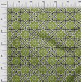 thumbnail image 2 of oneOone Polyester Lycra Lime Green Fabric Geometric & Floral Block Sewing Material Print Fabric By The Yard 56 Inch Wide, 2 of 4