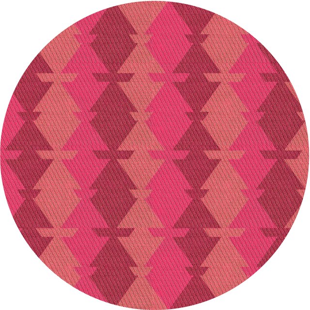 Ahgly Company Tapis Rond Lavable en Machine Intérieur Transitionnel Rouge Cramoisi, 4 Pieds Rond