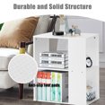 thumbnail image 4 of Gymax 2-Tier Side Sofa End Table Bedside Nightstand Table White Home, 4 of 10