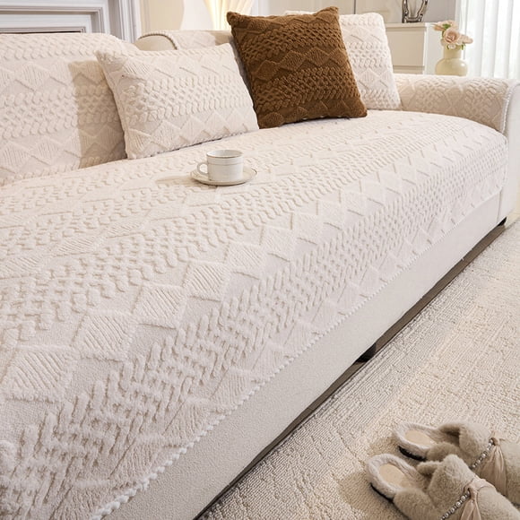 Amzcrzy Flock Sofa Cushion Sofa Cover Washable Non Sliped Plushs Material Suitable Seater Sofas Thick and Soft Sofa Cover Bedspread & Coverlet Sets Bedding Bedding Comforter Sets Bedding Set