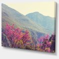 thumbnail image 2 of Pink Blossoming Flowers in Mountains - Floral Canvas Art Print, 2 of 3