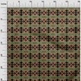 thumbnail image 2 of oneOone Cotton Silk Fabric Ethnic Geometric Flame Stitch Print Fabric BTY 42 Inch Wide, 2 of 4