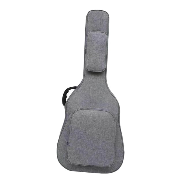 ziyahi Acoustic Guitar Bag with Pockets Backpack Adjustable Shoulder Strap for Bass Gray
