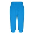 thumbnail image 4 of Timegard Womens Sweatpants Capri Pants Cinch Bottom Solid Color Cropped Joggers Workout Pants with Pockets, 4 of 6
