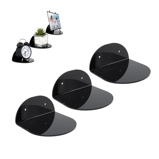 3pcs Ai Smart Speaker Display Stand, Acrylic Waterproof Wall Mounted Baby Display Stand, Small Alarm Clock Speaker Wall Stand For Baby Camera Small Alarm Clock