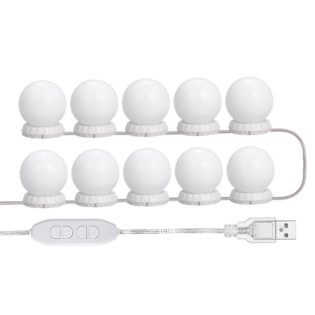 Amdohai Trousse de Lumières DEL pour Miroir de Coiffeuse avec 10 Ampoules Réglables 10