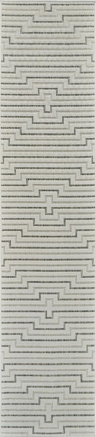 Tapis d'interieur exterieur abstrait Rug Branch Maise, beige creme, moderne - Entree, couloir, salle de bain et cuisine